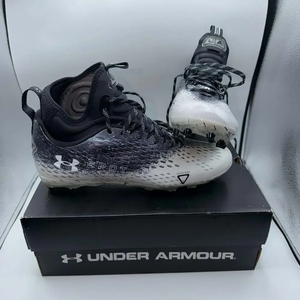 Under Armour Spotlight Lux MC 2.0 Football Cleats Black/White 10.5
